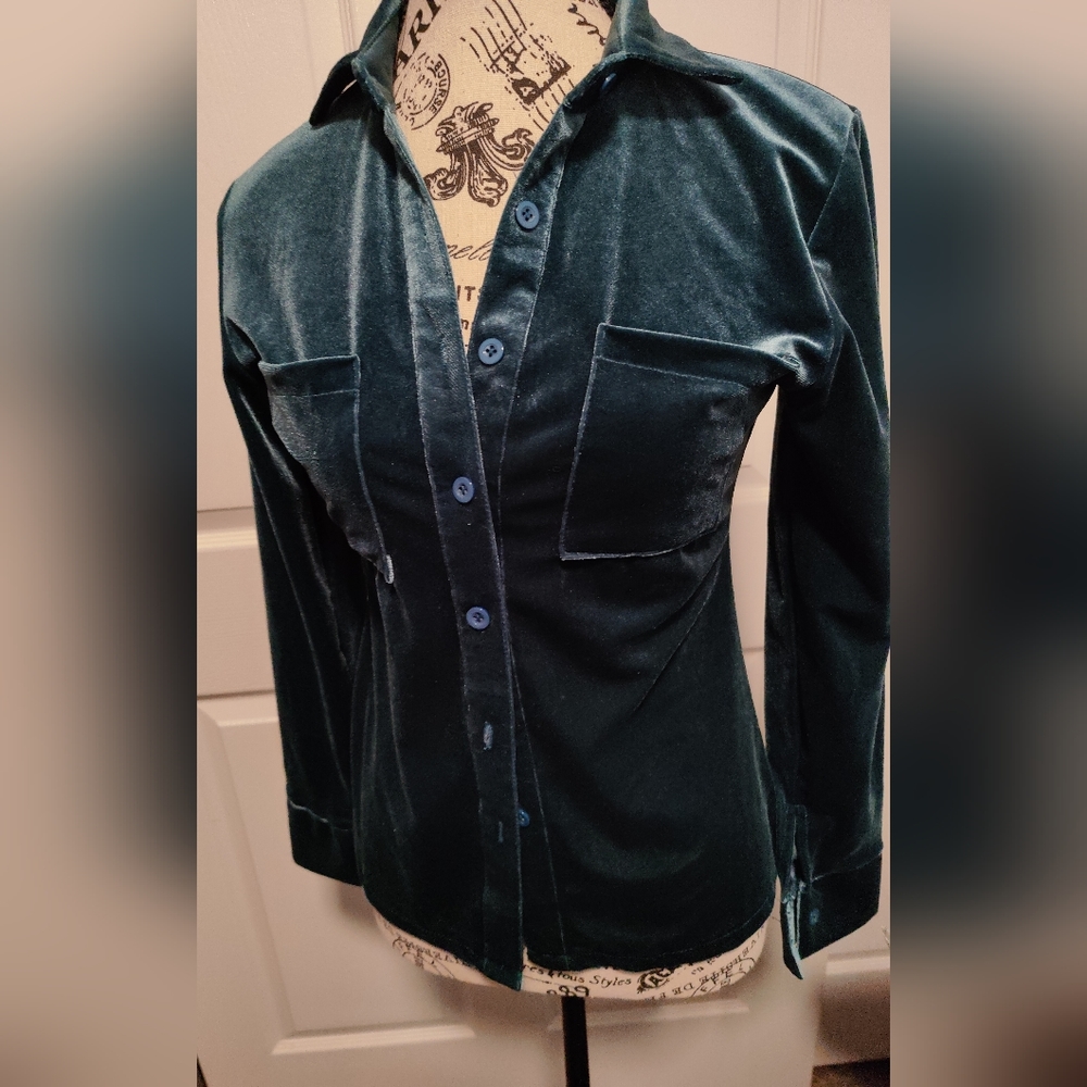 Velvet small teal shirt